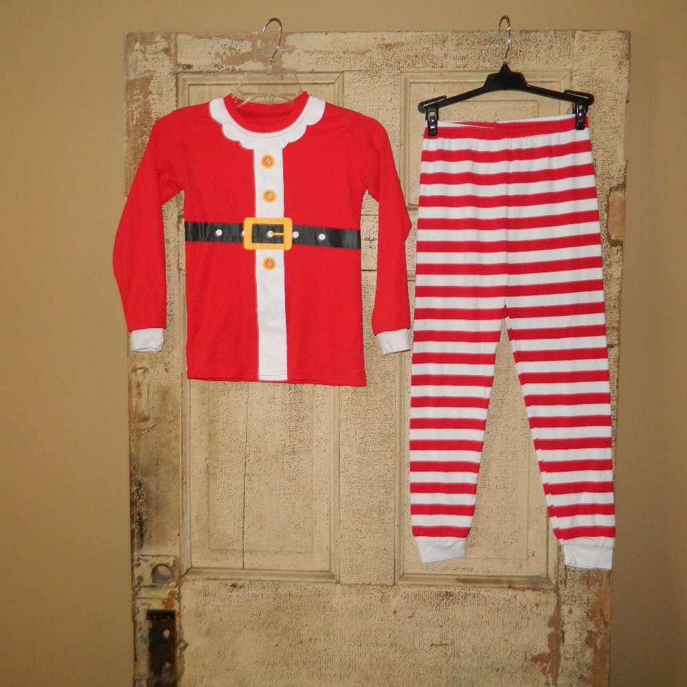 Elowel 2 pc Santa Claus Pajama Set Size 12 years Kids (J-33)